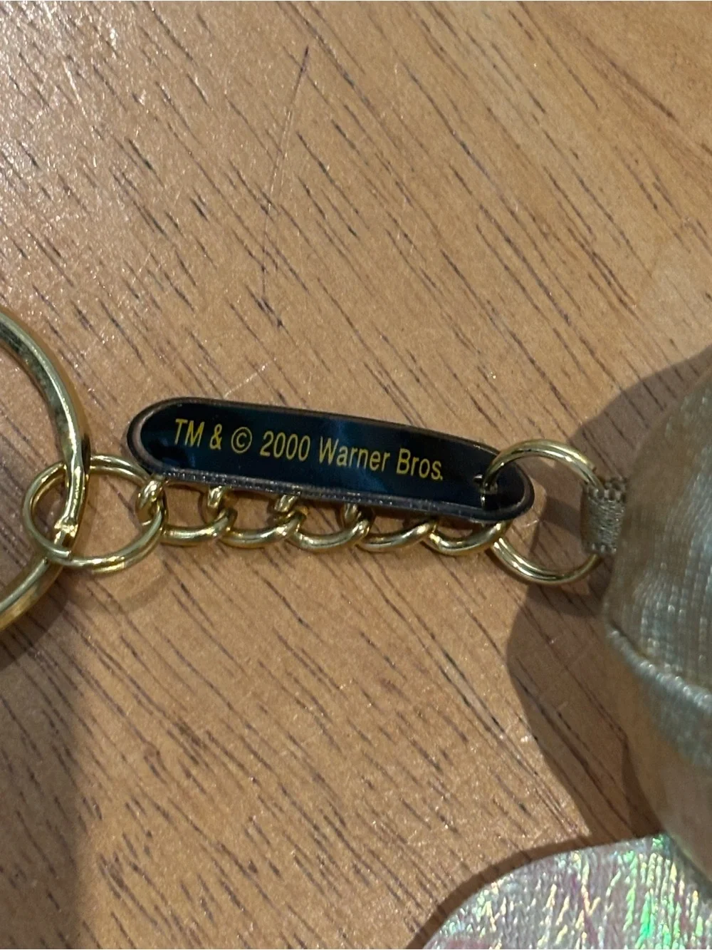 Vintage Harry Potter Warner Bros golden snitch keychain